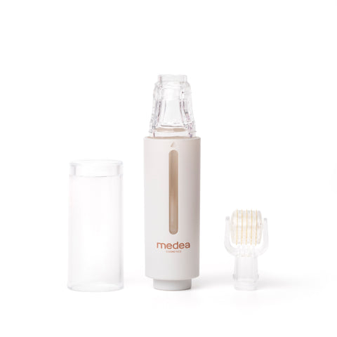 Dispositivo applicatore Medea Cosmetics con testina microneedling intercambiabile per trattamento viso professionale rigenerante