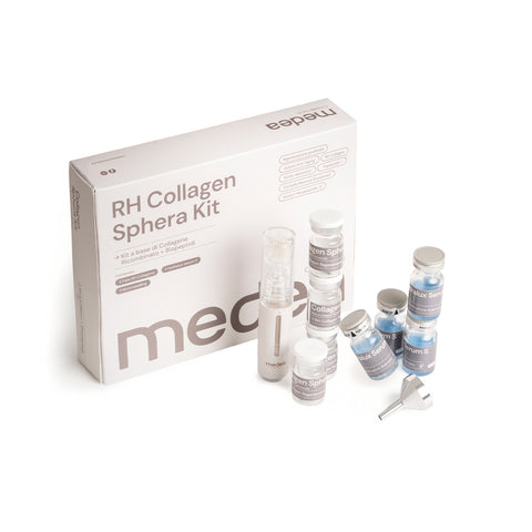 RH Collagen Sphera Kit Medea con fiale Hydralux Serum, collagene RH e dispositivo applicatore professionale viso